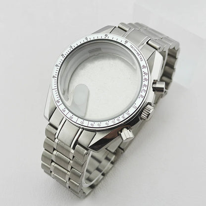 39.7mm Stainless Steel Watch Case Sapphire Glass with Chapter Ring for VK63