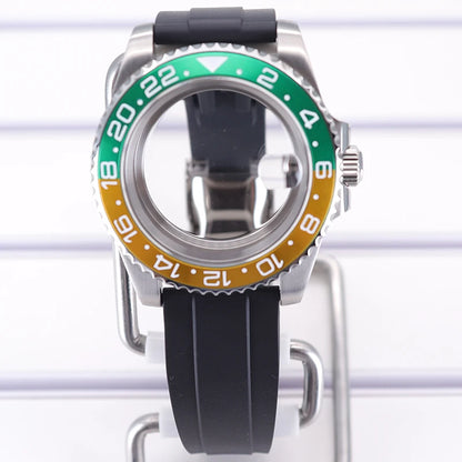 40mm Watch Cases For NH34/35/36/38 Miyota 8215 Eta 2824 GMT Double Color Bezel
