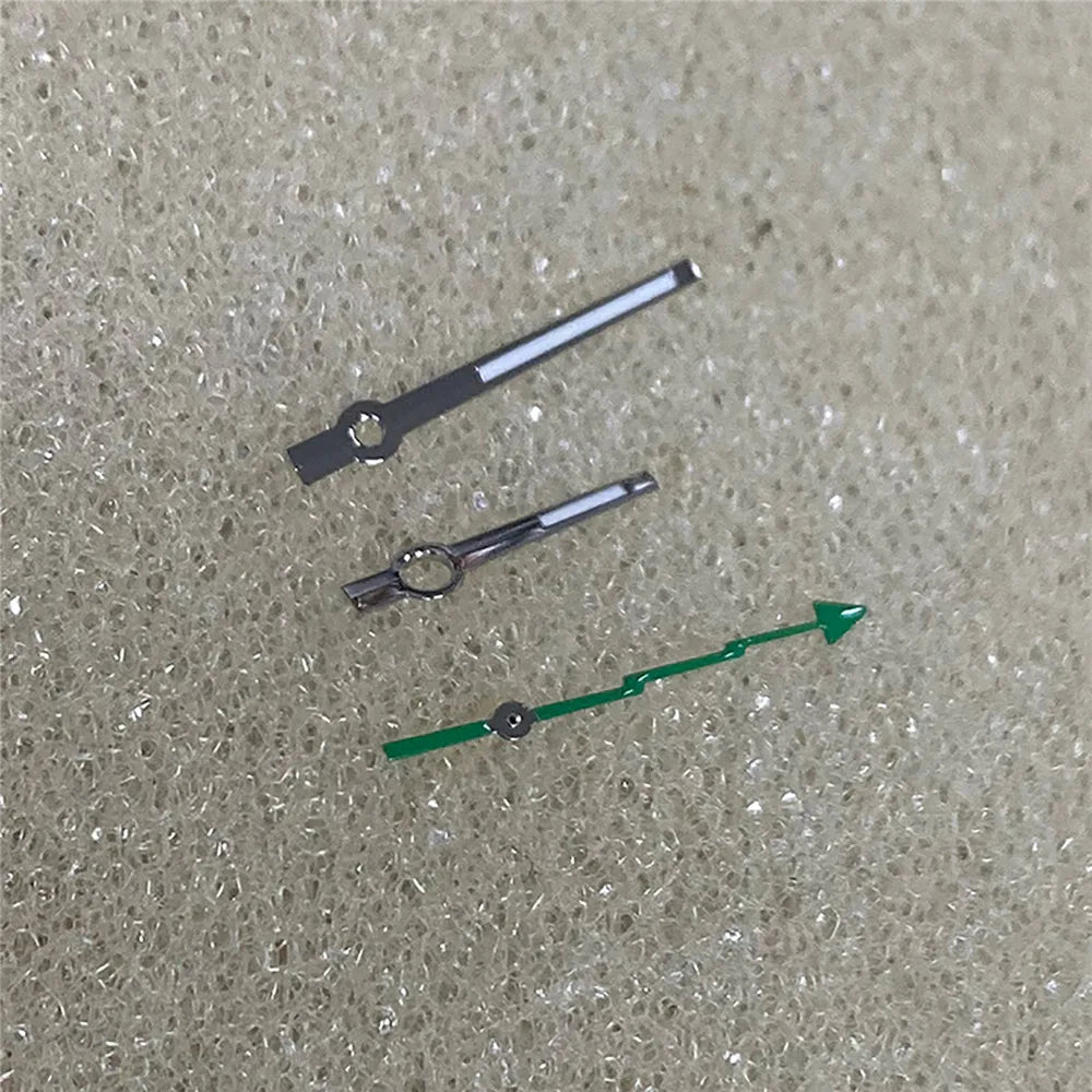 Watch Hands Pointers with Green Luminous  for NH35/NH36 Movement Watch Modified