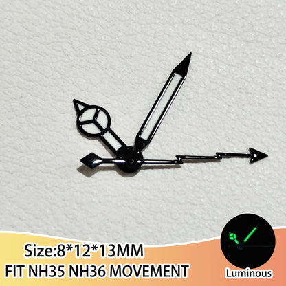 Green Luminous Watch Hands Pointers Suitable for NH35 NH36 Movement Modified