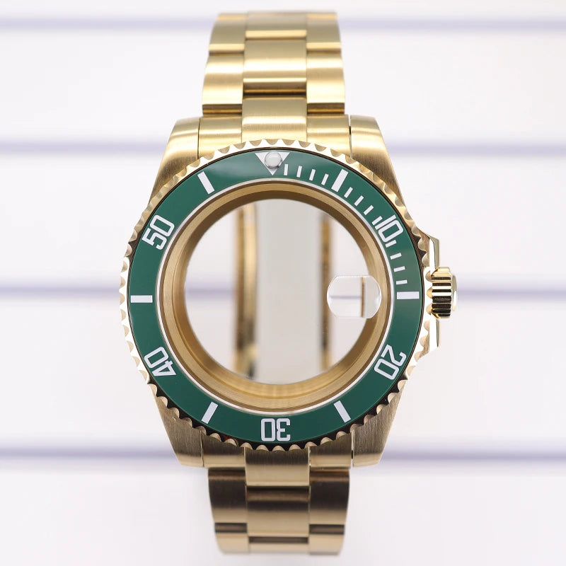 40mm Diving Watch Case Set Sapphire For NH35 NH36 NH34/38 SUB Miyota8215 Eta2824