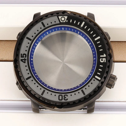 43mm Watch Case For NH34 NH35 NH36 NH38 Tuna Sapphire Crystal Luminous Bezel