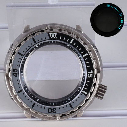 47mm Steel Watch Case C3 Bezel For NH35 NH36 NH38 Tuna Can Mod 200M Waterproof