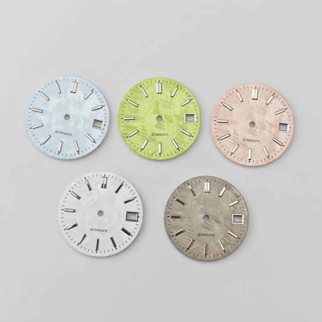 28.5mm Watch Dial  Texture Watch Faces No Luminous Modified for NH35 Movement