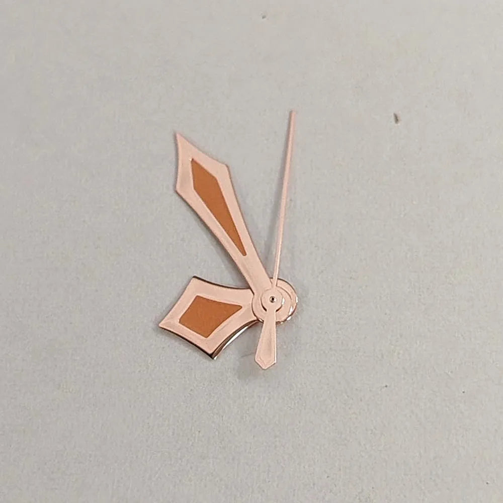 Watch Hands for NH35/NH36/4R/7S Modified Silver/Rose Sword Shape Green Luminous