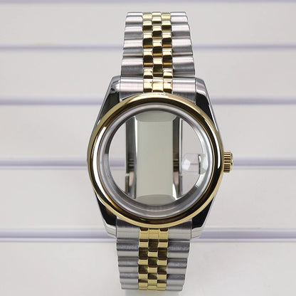 36/39mm Watch Case For NH35/36 NH38 NH70 Miyota 8215 Cases Sapphire Glass Oyster