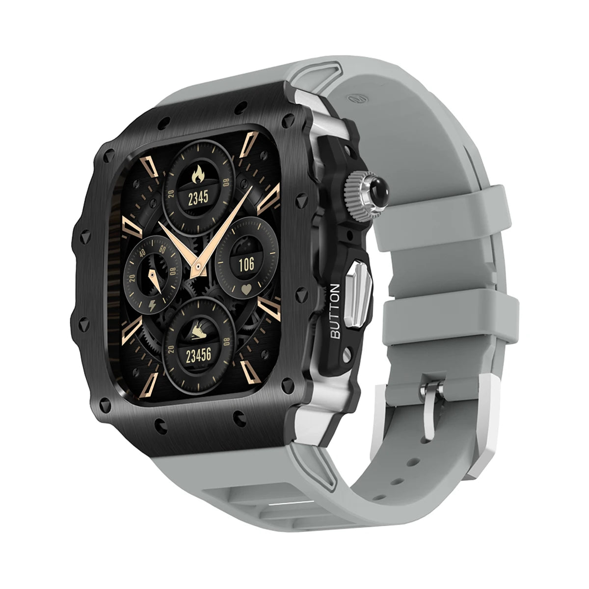 Luxury Kit for Apple Watch 10 46MM Stainless Steel Case IWatch Series 9 8 7 6 5