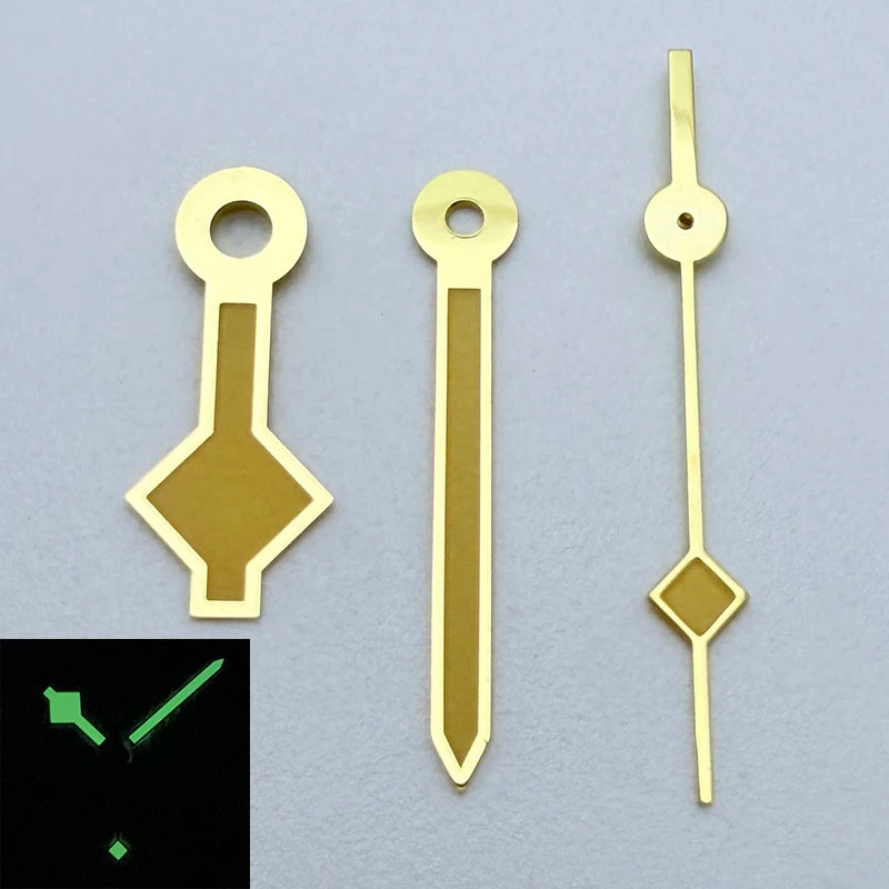 Modified Green Luminous Simple Watch Hands for NH35/NH36/4R/7S Movement