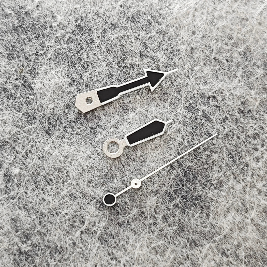 Modified Green Luminous Watch Hands White Edge Black Needle for NH35/NH36/4R/S7
