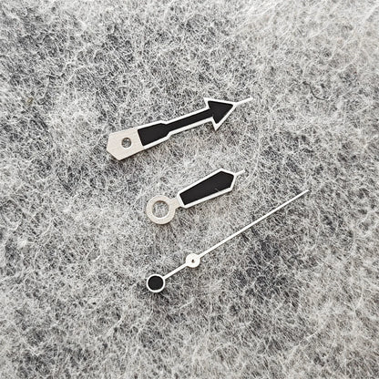 Modified Green Luminous Watch Hands White Edge Black Needle for NH35/NH36/4R/S7