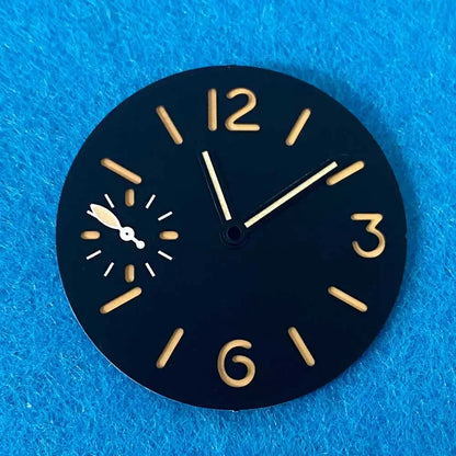 34.5mm Watch Dial with Watch Hands(Green Luminous) for ETA6497/ ST3600 Movement