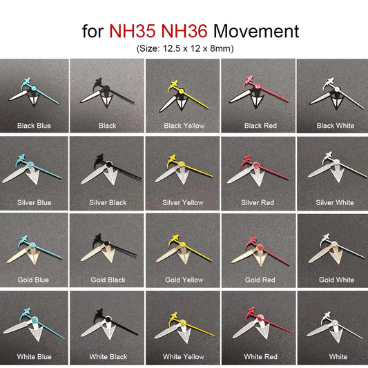 Watch Hands for NH35 NH36  Part C3 Green Luminous Watches Hands for Nh35 Nh36