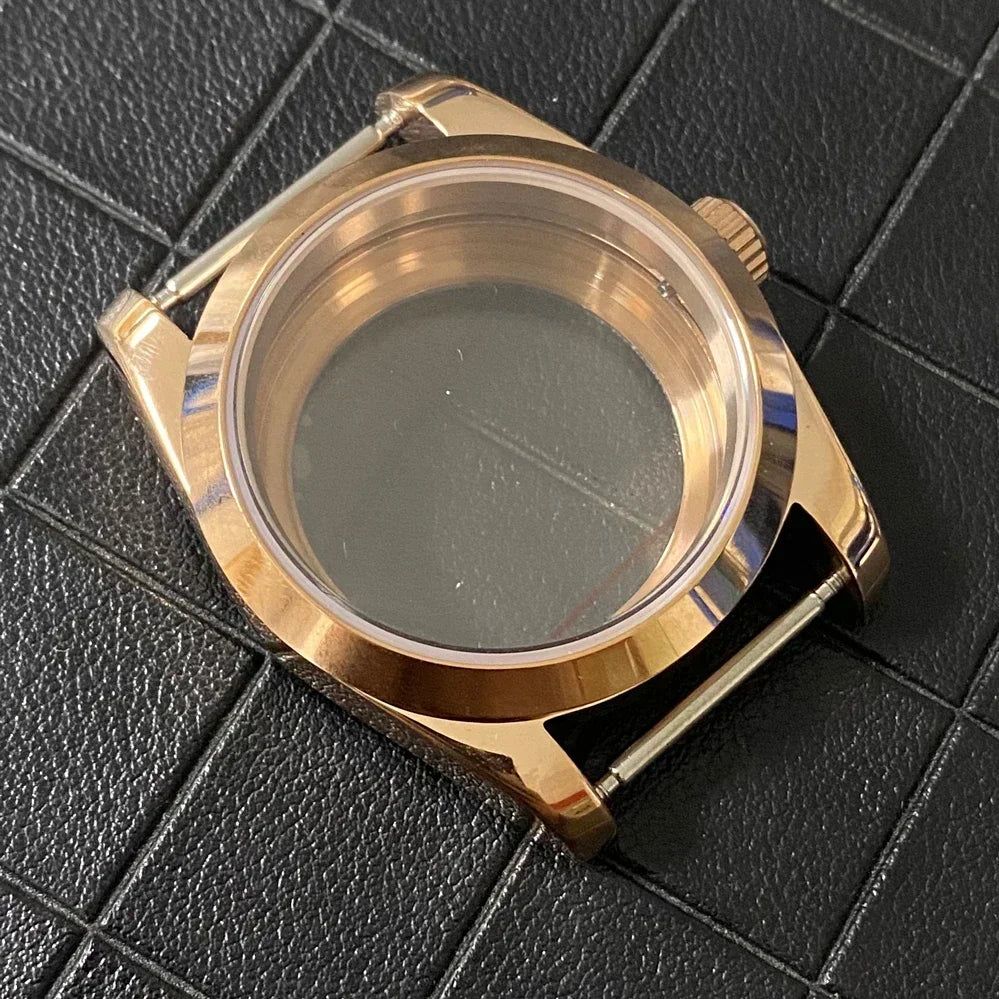 36/39mm Rose Gold Case Oyster Watch Case with Sapphire Crystal for NH35/NH36/4R