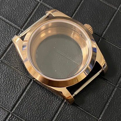 36/39mm Rose Gold Case Oyster Watch Case with Sapphire Crystal for NH35/NH36/4R