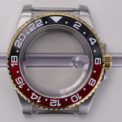 40mm Watch Case Sapphire Glass For Nh35 Nh34 Nh36 Nh72 2824 Miyota 8215 SUB GMT