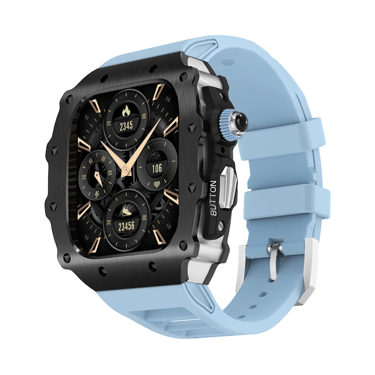 Luxury Kit for Apple Watch 10 46MM Stainless Steel Case IWatch Series 9 8 7 6 5
