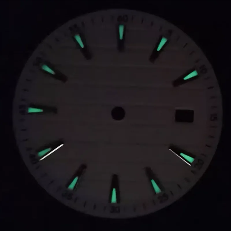 33.5mm No Logo Watch Dial  Arabic Numerals Green Luminous for NH35/NH36/4R/7S