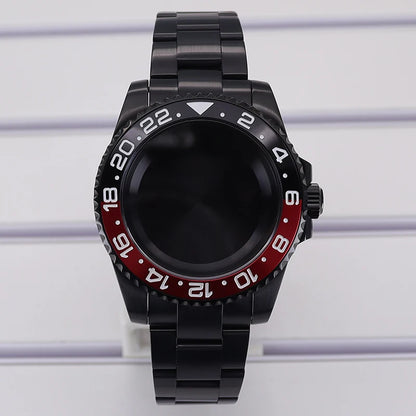 40mm Watch Case PVD Strap Sapphire For NH35 NH36 NH34 ETA 2824 8215 GMT SUB