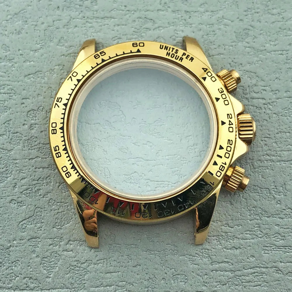 40mm Diamond Bezel Aurora Dial 316l Steel Sapphire Glass Case Suitable For VK63