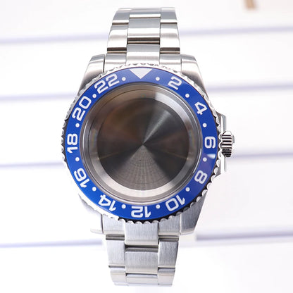 Silver 40mm Diver Case Sapphire  For NH35 NH36 NH34 NH38 Miyota 8215 Eta 2824