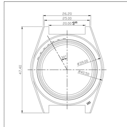 40mm Diver Watch Case Sapphire Glass with Bezel For NH35 NH36 NH34 NH38 4R36