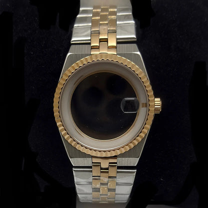 39.5mm Land-Dwellwe RG Case+Strap Sapphire Glass Luminou 33.8mm Dial Fit NH35