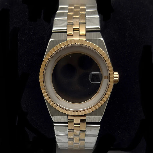 39.5mm Land-Dwellwe RG Case+Strap Sapphire Glass Luminou 33.8mm Dial Fit NH35