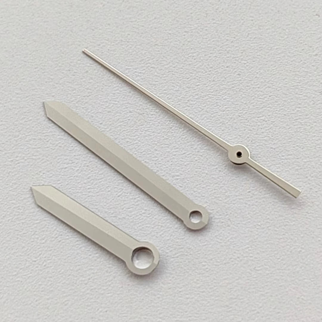 Silver Trim Polished Modified Watch Hands No Luminous for NH35 NH36 Movement