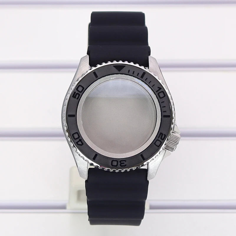 For 20 BAR at 3.8 SKX 42mm Diver Watch Case Sapphire Glass For NH35 NH36 NH38