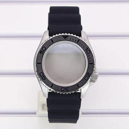 For 20 BAR at 3.8 SKX 42mm Diver Watch Case Sapphire Glass For NH35 NH36 NH38