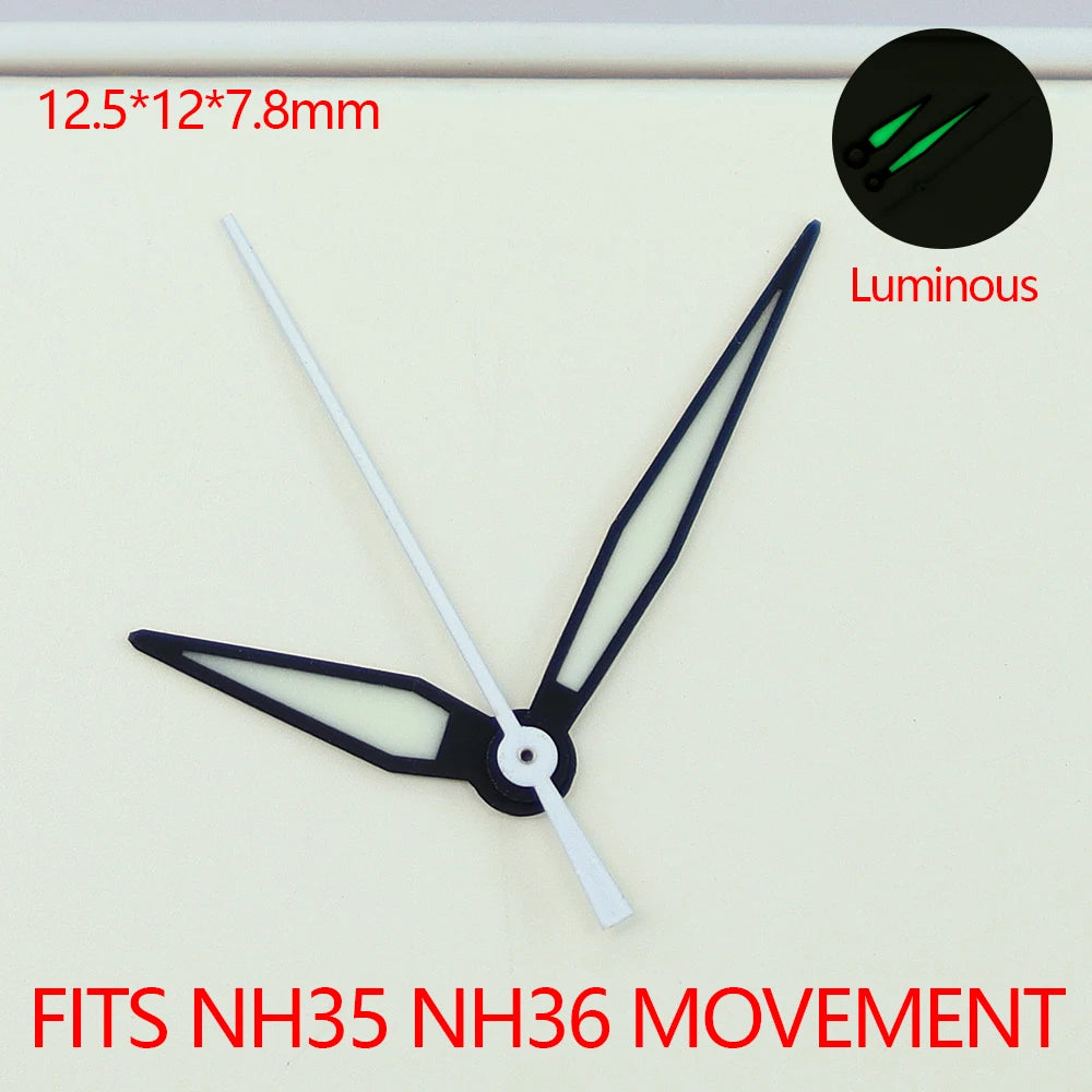 NH36 Watch Hands with C3 Green Bright Luminous Hand For NH35 NH36 Movement