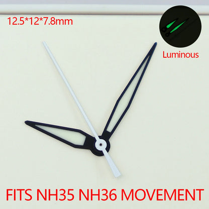 NH36 Watch Hands with C3 Green Bright Luminous Hand For NH35 NH36 Movement
