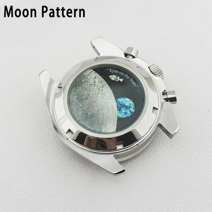 39.7mm Case 20mm Strap for VK63 Watch Head Silver Black Assembled Case Moon Case