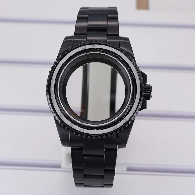 40mm Watch Case PVD Strap Sapphire For NH35 NH36 NH34 ETA 2824 8215 GMT SUB