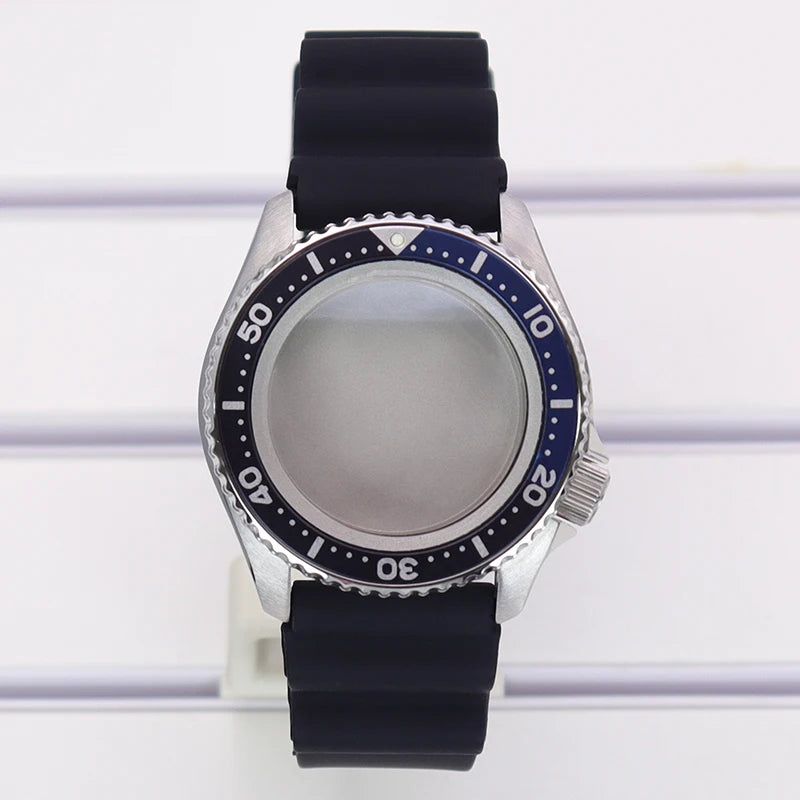 For 20 BAR at 3.8 SKX 42mm Diver Watch Case Sapphire Glass For NH35 NH36 NH38