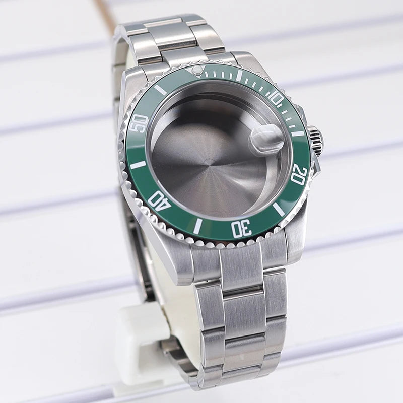 40mm Watch Case Ceramic Bezel Sapphire For Sub Nh35 Nh36 Nh38 Eta2824 Miyota8215