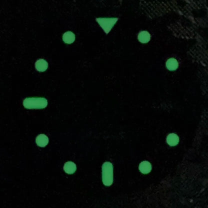 28.5mm S Logo Dial Dual Calendar SKX Watch Dial Gteen Luminous Fit NH36/4R36