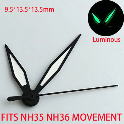 Watch Accessories Pointer NH 35 NH36 Hands Green/Blue Super Luminous Suitable For NH 35 NH36 Movement