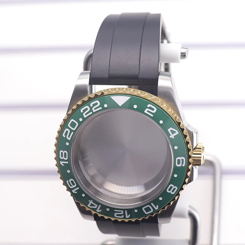 40mm Watch Case Set For GMT SUB Yacht NH34 NH35 NH36 NH39 8215 Eta2824 PT5000