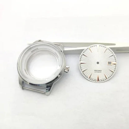 40mm  Steel Watch Case Dial Hands Kit for NH36 NH38 Bubble Mirror Shell Kit