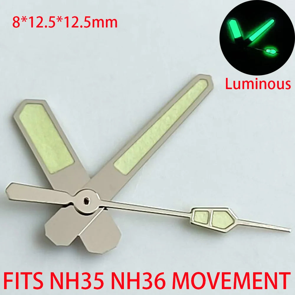 Watch Accessories Pointer NH 35 NH36 Hands Green/Blue Super Luminous Suitable For NH 35 NH36 Movement