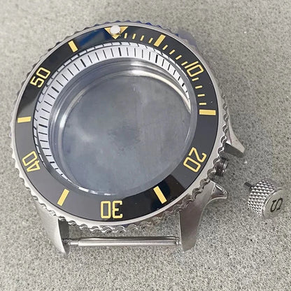 316L Steel 41.5mm 3.8 SKX007 SUB GMT 1-11 Bezel+Ring Watch Case Fit NH35/NH36