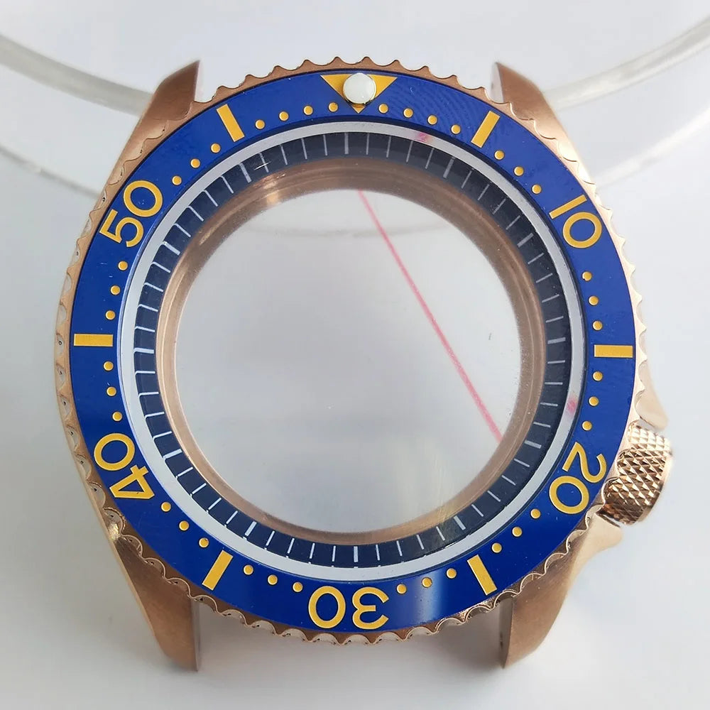 Plane Sapphire Glass Ceramic Bezel Stainless Steel Watch Case Fit NH 35 NH36 Movement High End Waterproof Watch Case