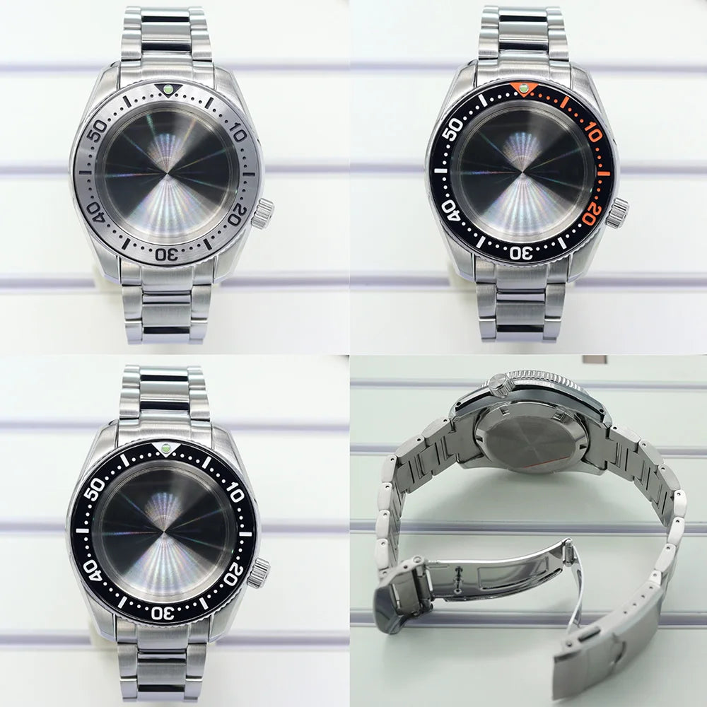 42mm Watch Cases Sapphire For NH35 NH36 NH34 NH38 4R36 SPB185 SPB187 Modified