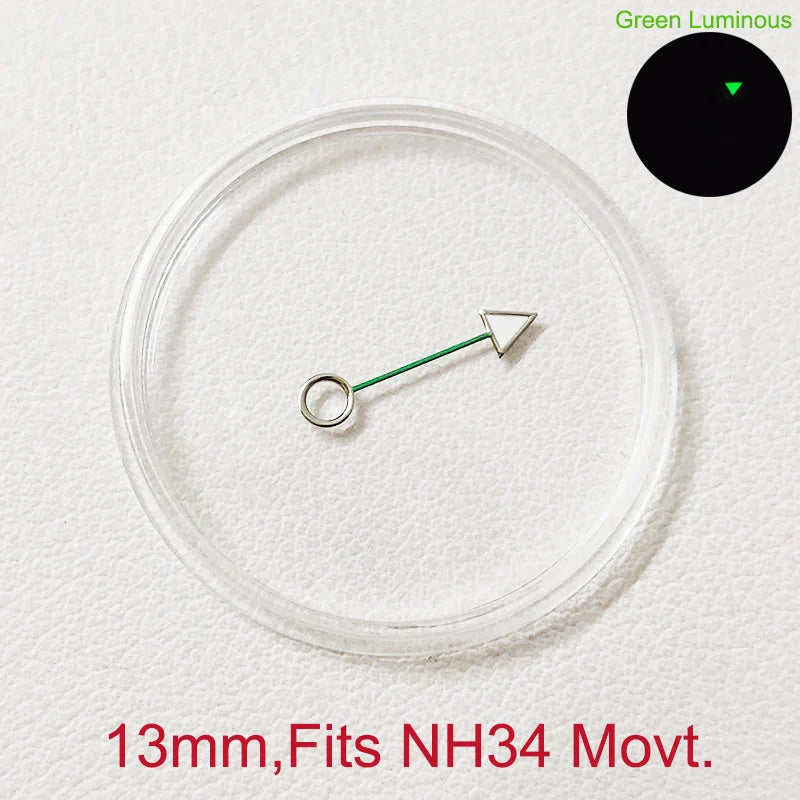 GMT Watch Hands Fit For NH34 NH35 NH36 Movement C3 Green Luminous Watches Parts