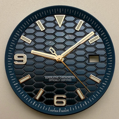 39.5mm Land-Dwellwe RG Case+Strap Sapphire Glass Luminou 33.8mm Dial Fit NH35