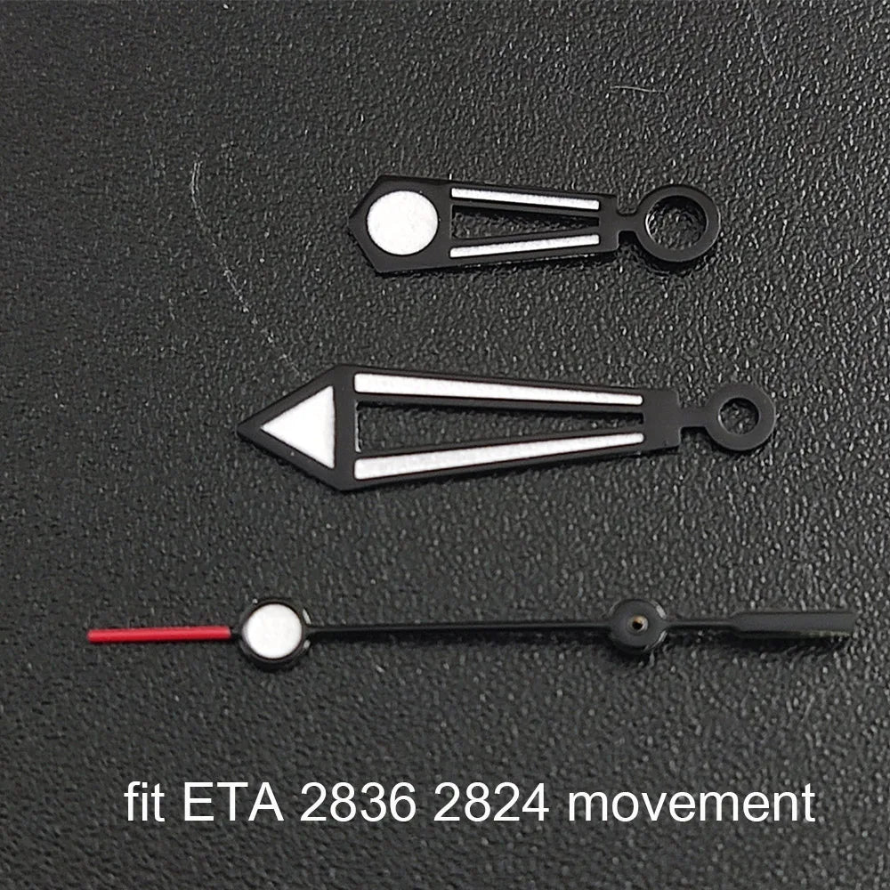 Luminous watch hands for NH35, NH36, ETA 2836, 2824 & Miyota 8205, 8215 movements