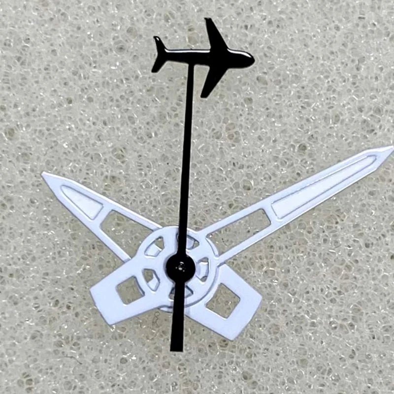 Modified Green Luminous White-Plane Watch Hands for NH35/NH36/4R/7S Movement