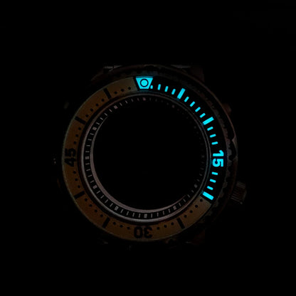 43mm Watch Case For NH34 NH35 NH36 NH38 Tuna Sapphire Crystal Luminous Bezel