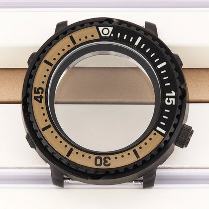 43mm Watch Case For NH34 NH35 NH36 NH38 Tuna Sapphire Crystal Luminous Bezel